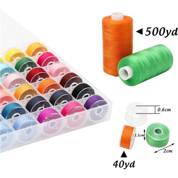 72Pcs Bobbins Sewing Threads Kit 36 Colors with 36Pcs - Picture 4 of 7